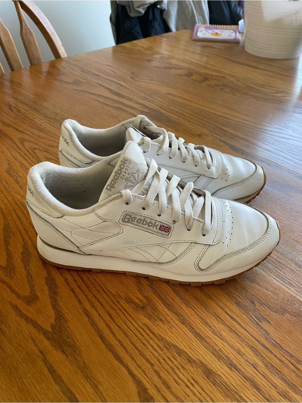 Reebok Classic White leather athletic sneakers